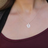 Handmade Spiral Silver Pendant Necklace • Dainty Short Necklace for Women