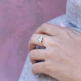 Anniversary Gifts,Silver Engagement Ring,Birthstone Rings,Blue Topaz Sterling Silver,Wedding Ring,Silver Rings for Women,Promise Ring