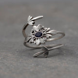 Silver Lolite Wrap Ring
