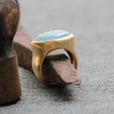 Aquamarine Ring,Boho Ring,14k Gold Ring,Statement Ring,Gemstone Rings,Womens Rings,Handmade Jewelry,Fashion Rings,Mother's Day Gift