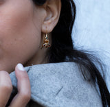 Multi Gemstone Gold Earrings