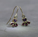 Unique Gemstones gold earrings
