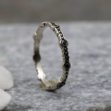 Handmade Rings,Boho Rings,Stacking Ring,Cute Rings for Women,Sterling Silver Ring,Black Diamond Ring,Unique Rings,Promise Ring,Gift for Her