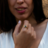 Blue Topaz Ring,November Birthstone Ring,Stackable Rings,Dainty Jewelry,Gemstone Rings,Bezel Ring,Promise Ring,For Her Birthday Gifts