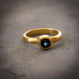 Blue Topaz Ring,November Birthstone Ring,Stackable Rings,Dainty Jewelry,Gemstone Rings,Bezel Ring,Promise Ring,For Her Birthday Gifts