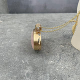 Rose Quartz Necklace,Statement Jewelry,Long Necklace,Large Pendant Necklace,Crystal Pendant Necklace,Gift Necklace,Boho Necklace