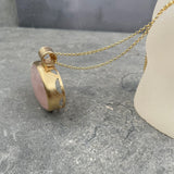 Rose Quartz Necklace,Statement Jewelry,Long Necklace,Large Pendant Necklace,Crystal Pendant Necklace,Gift Necklace,Boho Necklace