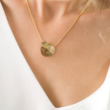 Pomegranate Pendant Gold Necklace. Hand Made Fashion Jewelry, Gift For Mom, Short Gold Necklaces, Pomegranate Jewelry Mothers Day Gift