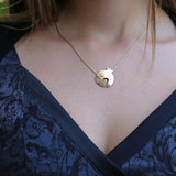 Pomegranate Pendant Gold Necklace. Hand Made Fashion Jewelry, Gift For Mom, Short Gold Necklaces, Pomegranate Jewelry Mothers Day Gift