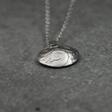 Dainty Round Gold Spiral Textured Pendant Necklace, Concave Spiral Textured Pendant Teen necklace, Spiral Necklace, Mother's Day Gift