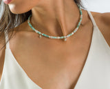 Beaded Gemstones Pendant Necklace