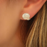 Handmade Sterling Silver Pomegranate Stud Earrings for Women