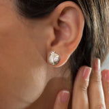 Handmade Sterling Silver Pomegranate Stud Earrings for Women