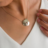 Pomegranate Pendant Silver Necklace. Hand Made Fashion Jewelry, Holyday Gift For Mom, Short Silver Pendant Necklaces, Mothers Day Gift