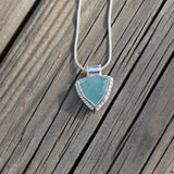 Geometric Necklace,Women Jewelry,Silver Necklace for Women,Statement Necklace,Gifts for Women,Amazonite Necklace,Women Necklace