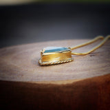 Personalized Gemstone Pendant Gold Necklace