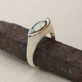 Pyrite Ring, Silver Ring For Women, Statement Ring, Marquise Gemstone Ring, Bridal Ring, Wedding Ring, Pyrite Jewelry, Hand Made Jewelry