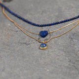 Lapis Layered Necklace ,Three Layered Necklace ,Multi Pendant Necklace ,Lapis Lazuli Necklace ,Stacked Necklaces , Multi-Strand Necklaces