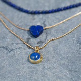 Lapis Layered Necklace ,Three Layered Necklace ,Multi Pendant Necklace ,Lapis Lazuli Necklace ,Stacked Necklaces , Multi-Strand Necklaces