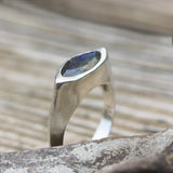 Silver Labradorite Ring