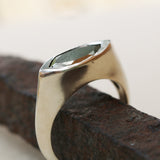 Silver Marquise Pyrite Ring