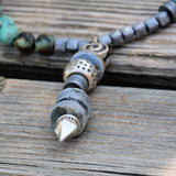 Bead Necklace for Men, Men's Jewelry, Boho Long Necklace, Gift For Him, Beaded Necklace, Bohemian Jewelry, Gemstone Necklaces for Men
