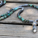 Bead Necklace for Men, Men's Jewelry, Boho Long Necklace, Gift For Him, Beaded Necklace, Bohemian Jewelry, Gemstone Necklaces for Men