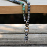 Bead Necklace for Men, Men's Jewelry, Boho Long Necklace, Gift For Him, Beaded Necklace, Bohemian Jewelry, Gemstone Necklaces for Men