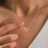 Gold Heart Necklace For Women, Delicate Gold Hearts Necklace, Valentine's Day Gift For Her, Gift For Her, Heart Pendant Necklace.