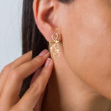 Dainty Gold Necklace And Earrings Set. Gold Multi Heart Jewelry set For Women, Heart Jewelry Set.