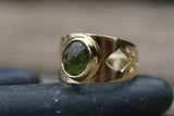 Tourmaline Lotus Ring