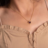 Amethyst Crystal Necklace,Gold Necklaces For Women,February Birthstone Necklace,Purple Necklace,Dainty Necklace,Mother's Day Gift