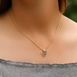 Amethyst Crystal Necklace,Gold Necklaces For Women,February Birthstone Necklace,Purple Necklace,Dainty Necklace,Mother's Day Gift