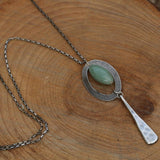 Oval And Spike Extra Long Pendant Necklaces For Women
