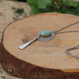 Oval And Spike Extra Long Pendant Necklaces For Women