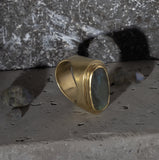 Oval Labradorite Statement Ring