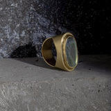 Oval Labradorite Statement Ring