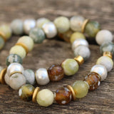 Gemstone Bracelet For Women, Agate Beaded Bracelets, Set of 2 bracelets , Statement bracelet, Handmade Bracelets, Bracelet Gift For Her