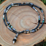 Handmade Turquoise Beaded Necklace for Men