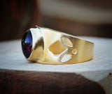 Gold Aquamarine Ring for Formal or Casual Occasions