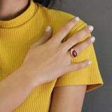 Gold solitaire ring
