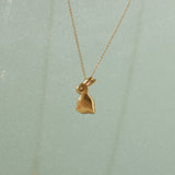 Gold Bunny Charm Necklace • Bunny Jewelry • Easter Jewelry Gift • Cute Bunny Charm • Pet Gifts • Rabbit Necklaces For Women • Rabbit Gifts