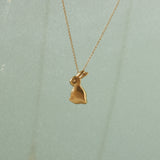 Gold Bunny Charm Necklace