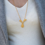 Elegant Rabbit Gold Pendant Neckalce
