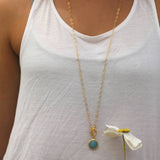 Gemstone Necklace,Long Necklaces for Women,Gold Chain Necklace,Pendant Necklace,Gold Necklace Chain,Gold Statement Necklace ,Christmas Gift