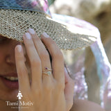 Silver Bypass Ruby Ring - Stunning Adjustable Boho Gemstone Jewelry