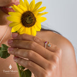 Elegant Ruby Wrap Ring in Sterling Silver - Adjustable Wraparound Design