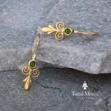 Victorian Gold Peridot Earrings
