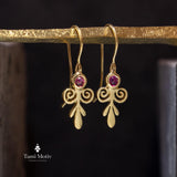 Lolite earrings • Purple Stone Earrings • Handcrafted Silver Drop Earrings • Dangle Earrings • Vintage Earrings • Gift For Mom