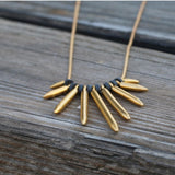 Gold Plated Spike Necklace
